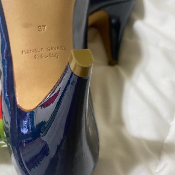 Mansur Gavriel Tacines shoes in Navy Blue Size 37 heels 2 inches high,  new. - Picture 5 of 8